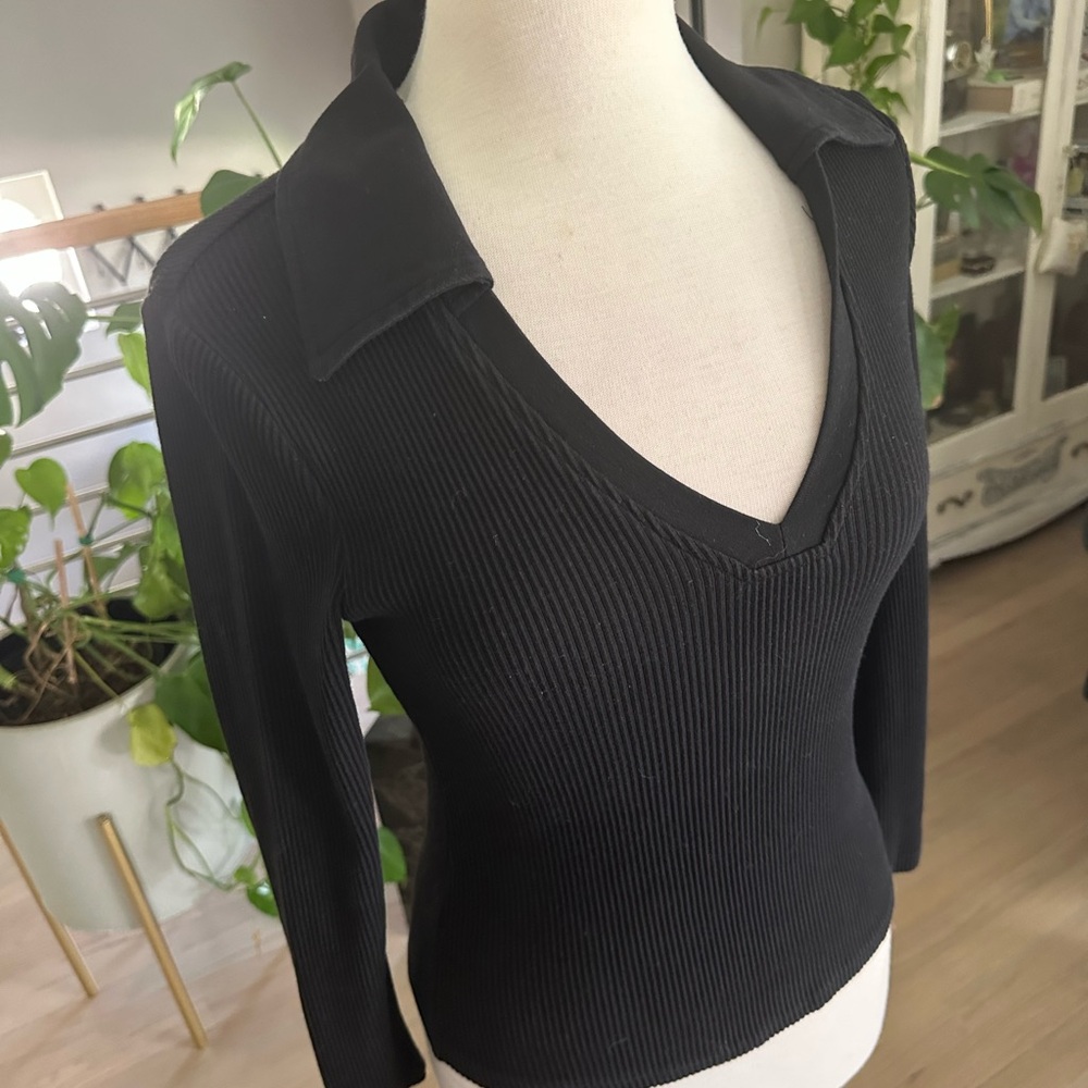 Dolan by Anthropologie Black Ribbed Knitwear